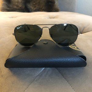 Ray Ban Aviator Unisex Sunglasses Polarized Black
